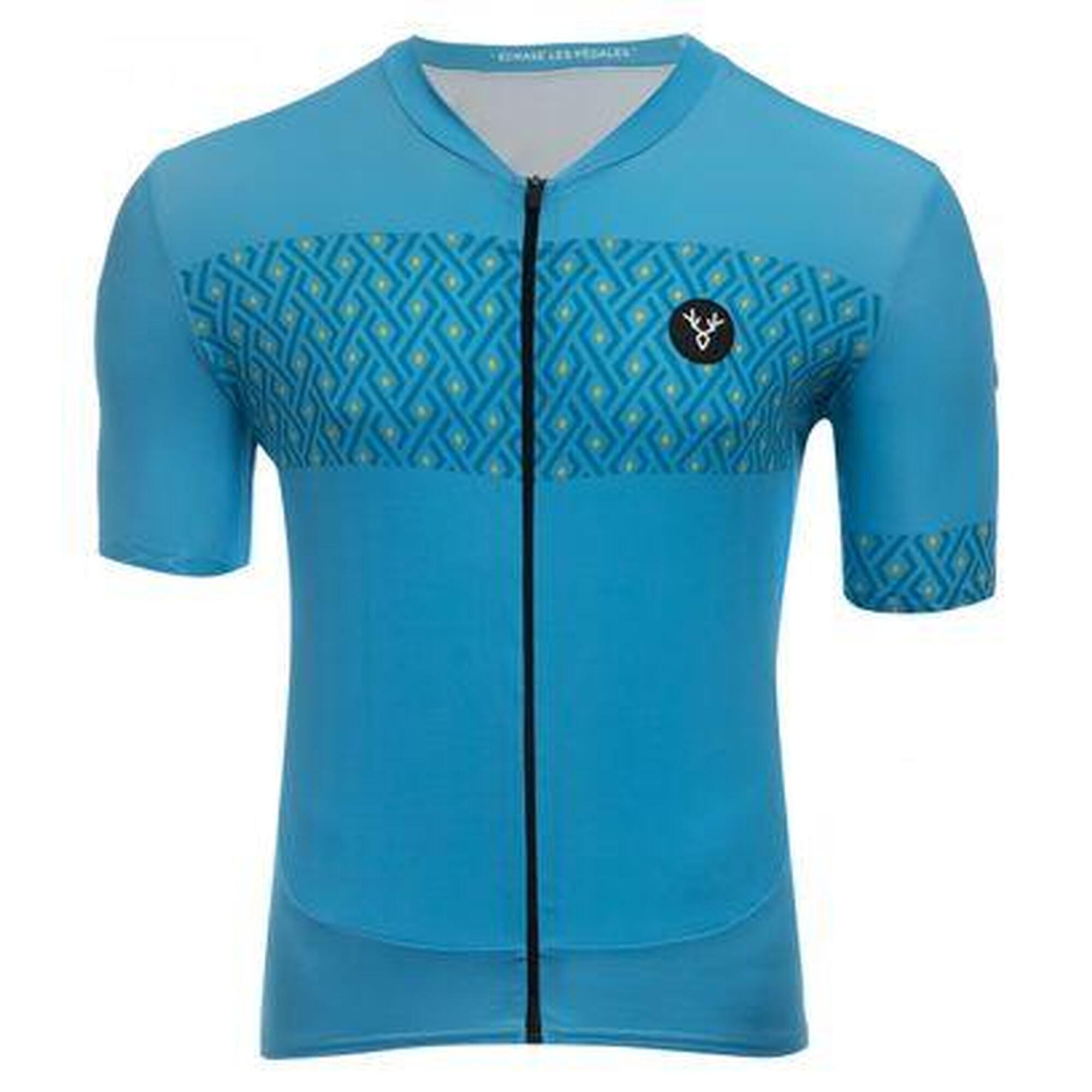 Maillot Manches Courtes LeBram Luz Ardiden Bleu Saphire Coupe Ajustée