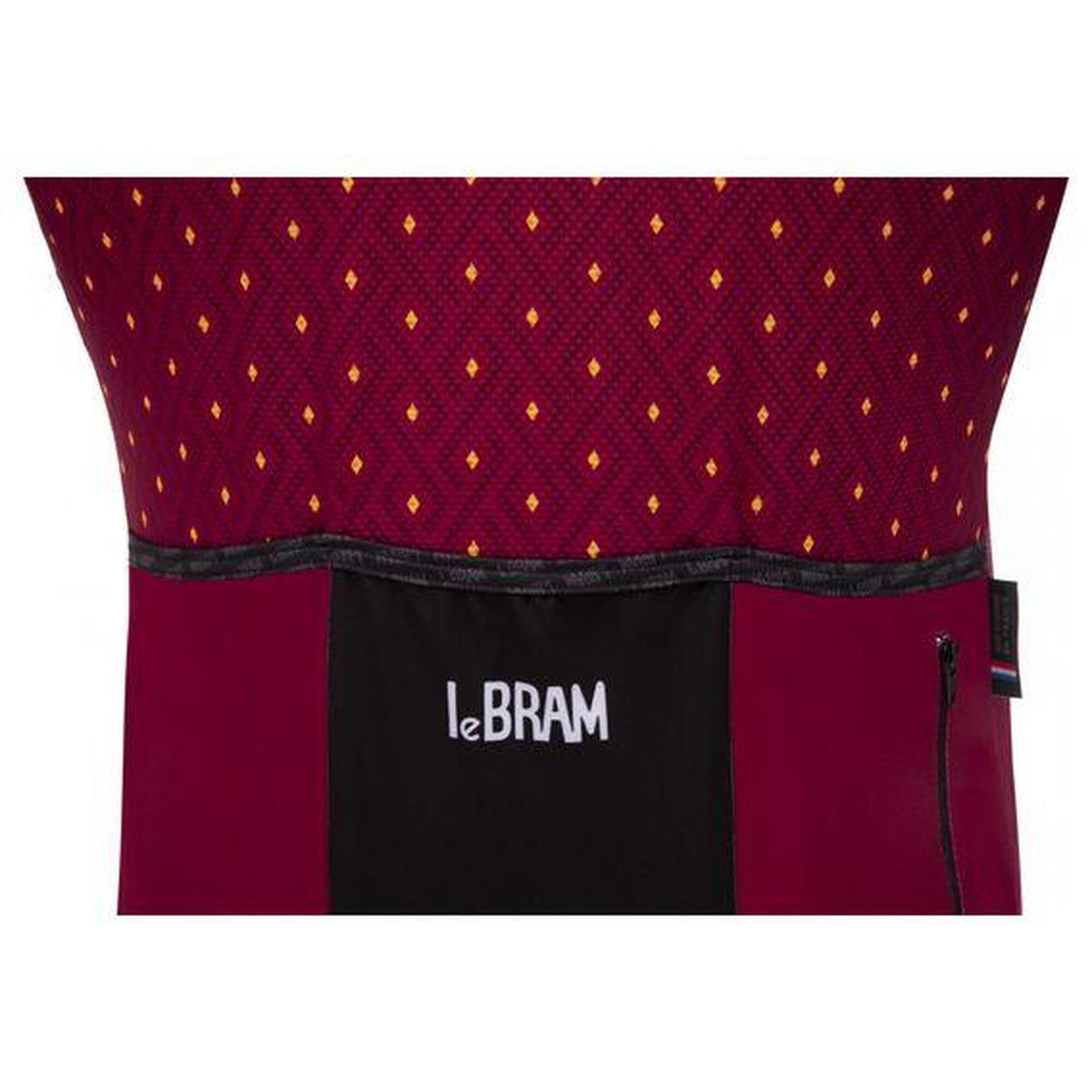 Maillot Manches Courtes LeBram Luz Ardiden Bordeaux Coupe Ajustée