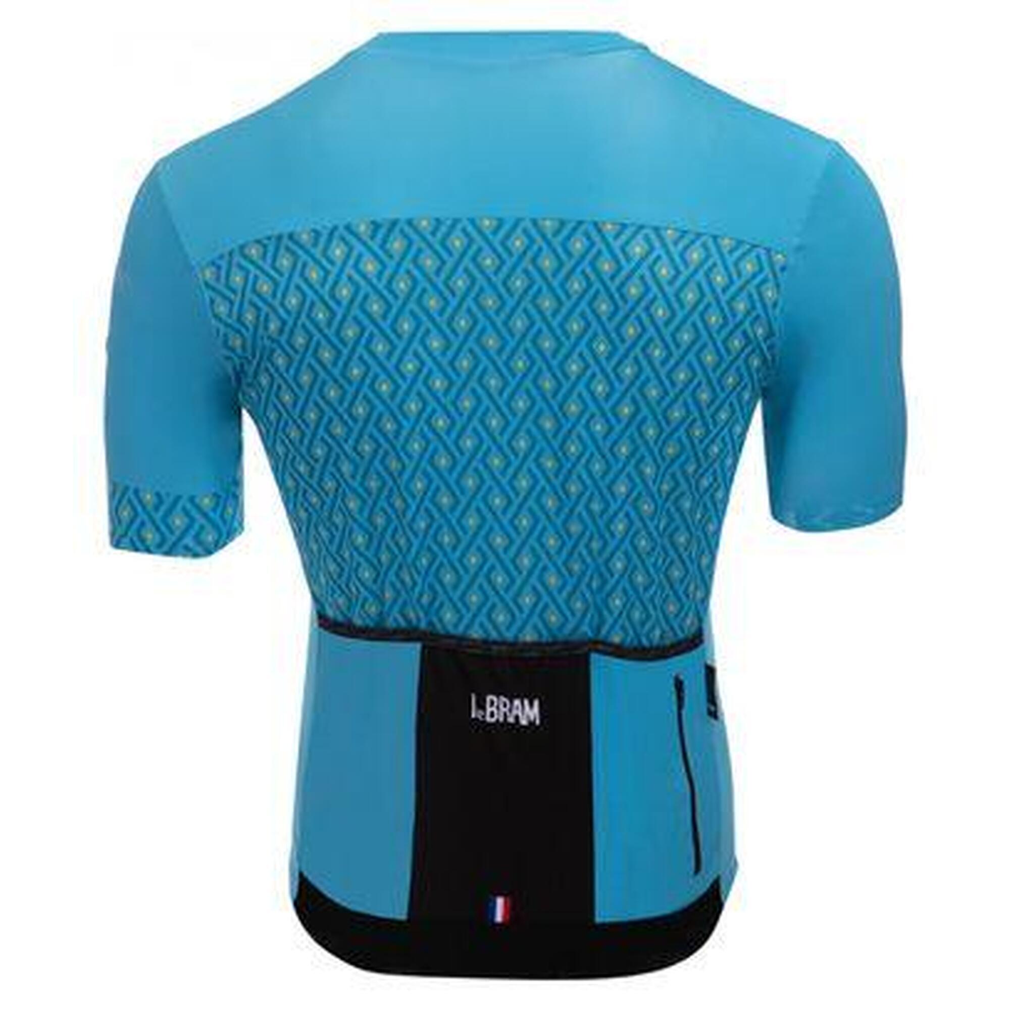Maillot Manches Courtes LeBram Luz Ardiden Bleu Saphire Coupe Ajustée