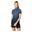Maillot Manches Courtes Zippé Odlo Essential Femme Bleu / Blanc