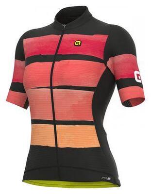 Alé track dames korte mouw fietsjersey oranje/zwart