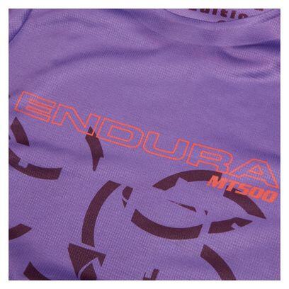 Maglia Endura MT500 Burner da bambino a manica lunga Viola 3/4