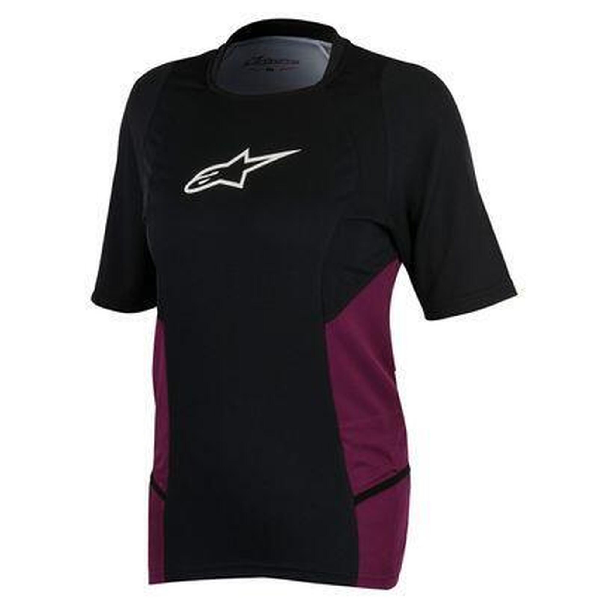 Maillot Manches Courtes Alpinestars Stella Drop 2 Noir Violet