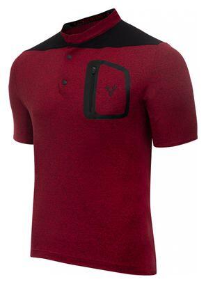 Maglia Gravel LeBram Parpaillon Manica Corta Grigio/Bordeaux