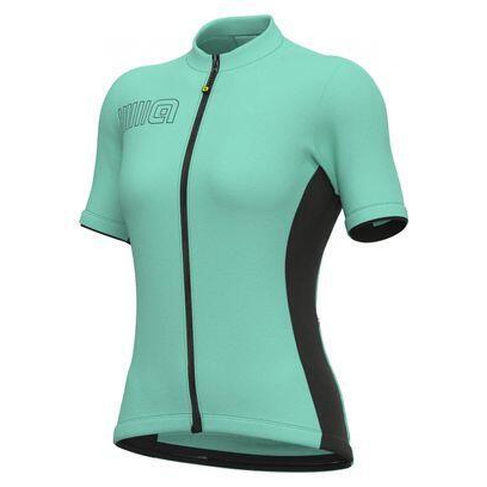 Maillot Manches Courtes Femme Alé Color Block Vert d'eau