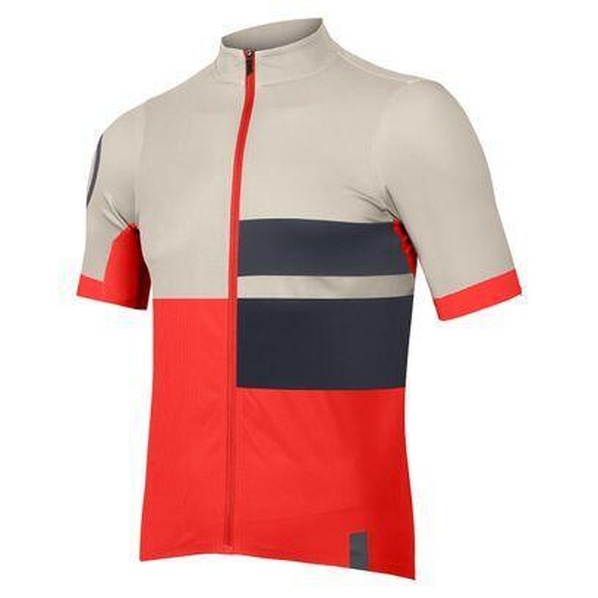 Endura - Maillot Manches Courtes Endura Fs260 Print Grenade Rouge / Beige - Maillot Manches Courtes - Bordeaux|rouge -  Xl - Decathlon