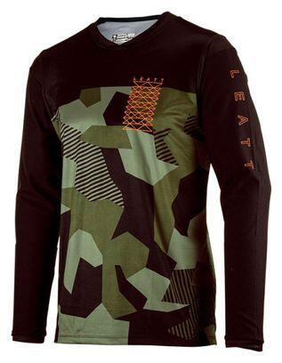Maillot VTT Gravity 4.0 JR M manches longues polyester brun/vert 4/7