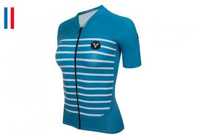 Lebram ventoux women's short sleeve jersey sapphire blue tailored fit