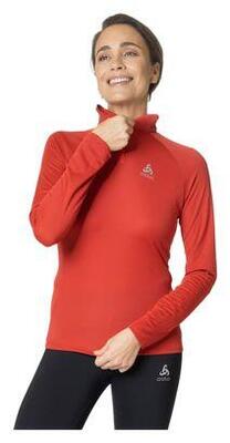 Odlo Essential Damen Langarm 1/2 Zip Trikot Rot