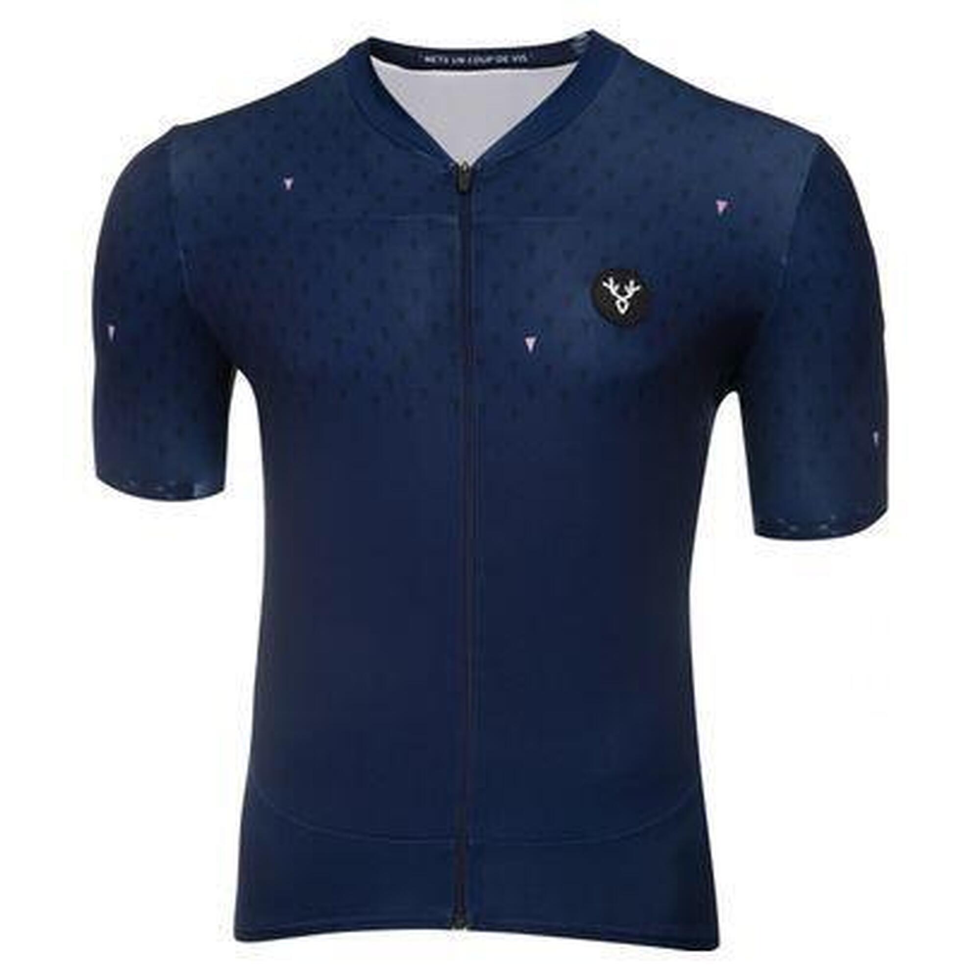 Maillot Manches Courtes LeBram Chaussy Bleu Marine Coupe Ajustée
