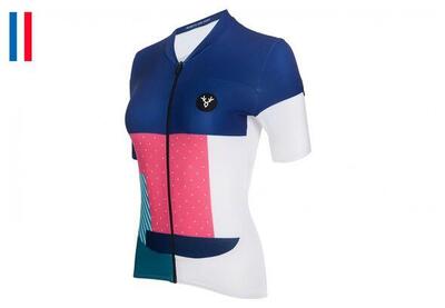 LeBram Portet Maglia manica corta su misura blu navy da donna