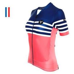 Maillot Manches Courtes Femme LeBram Tourmalet Saumon Coupe Ajustée