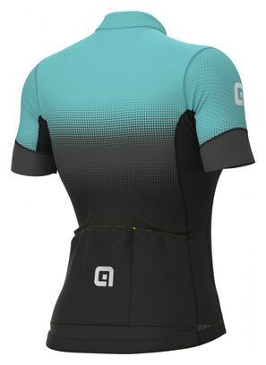 Maillot de manga corta para mujer Alé Turquesa degradado/Negro 2/5