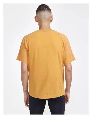 T-Shirt Craft Pro Trail Homme manches courtes polyester orange/beige 2/6
