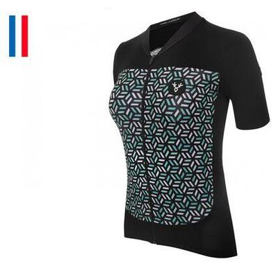 Lebram womens iron cross celeste black short sleeve jersey tailored fit