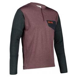 Maillot Manches Longues VTT Trail 4.0 Malbec Rouge / Noir