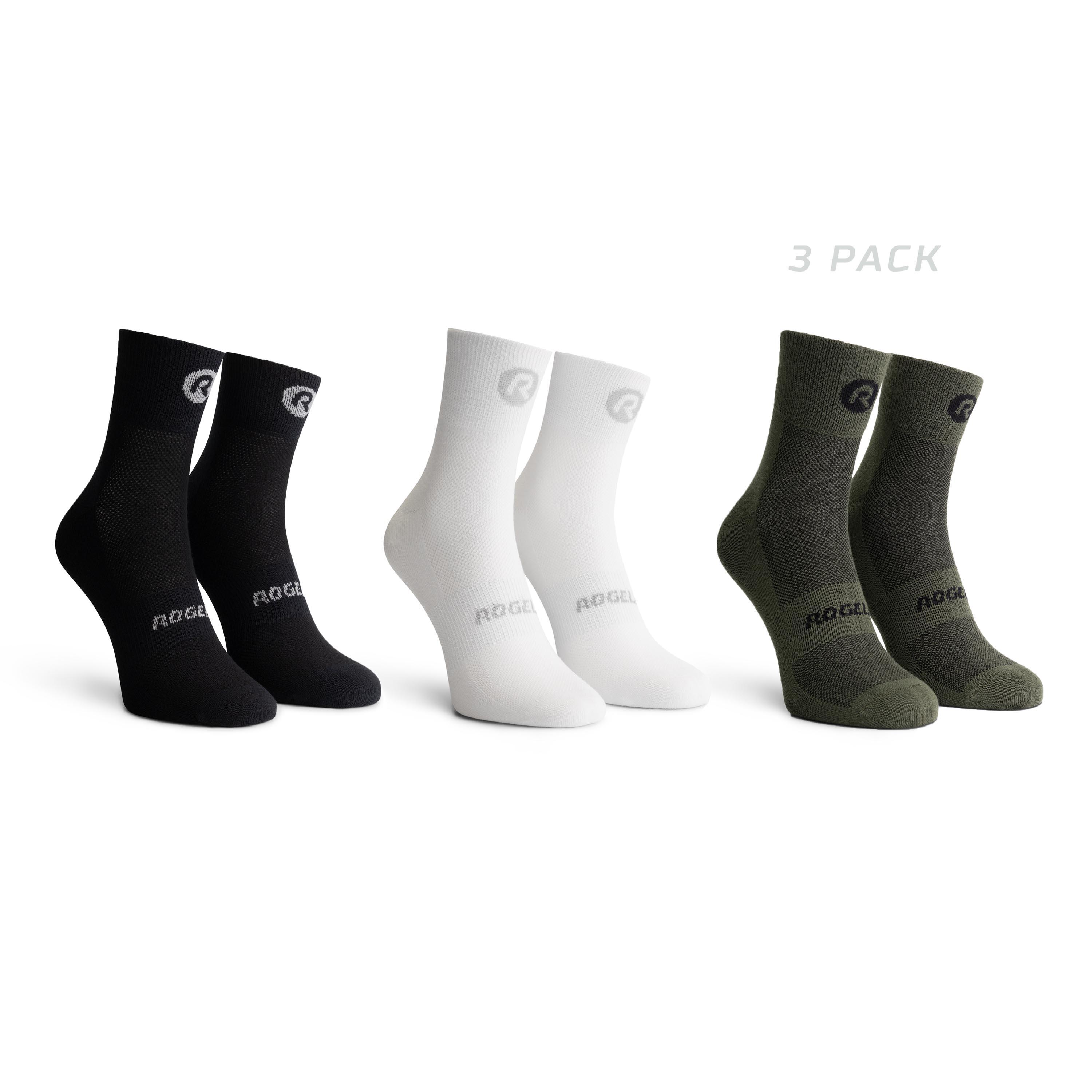 ROGELLI Radsport Fahrradsocken Herren und Damen 3er-Pack - Nahtlos