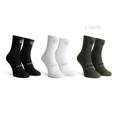Wielrennen fietssokken heren en dames 3-pack naadloos core