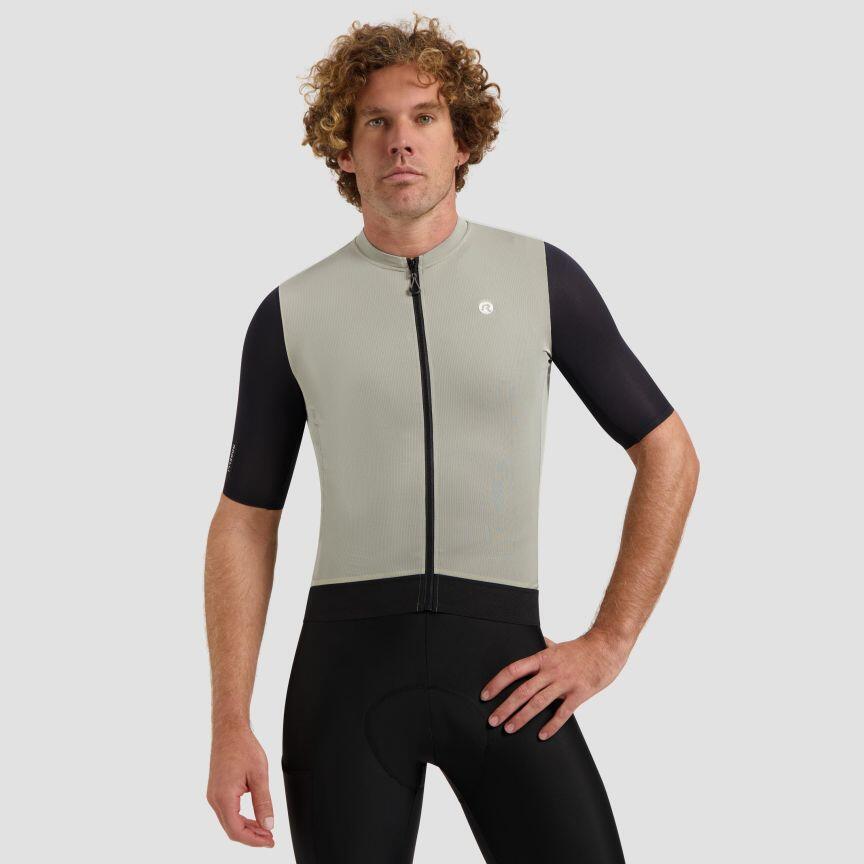 Rogelli - Maillot Manches Courtes Velo Homme - Distance Ii - Maillot Manches Courtes - Beige|noir - S - Decathlon