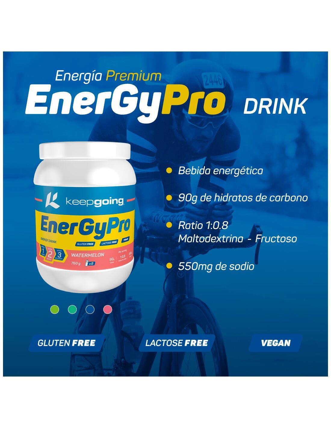 Bebida Energética en polvo Energía Pro "EnergyPro Drink" Sabor Sandía 760g 7/7