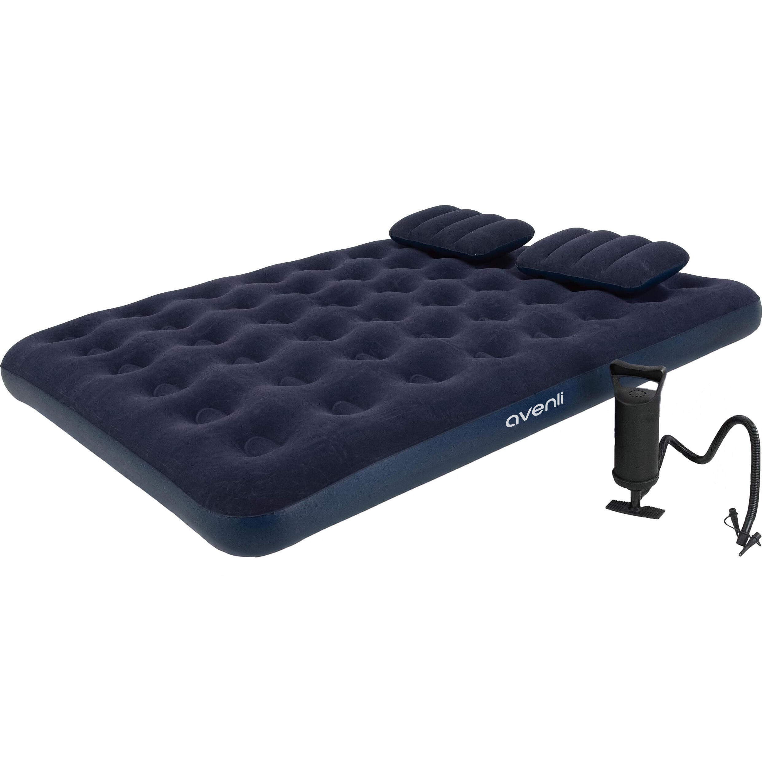 Luftmatratze Camping 2 Personen 203x152x22cm Luftbett Set mit Kissen + Pumpe 1/7
