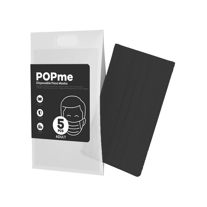 Máscaras adulto POPme 5x preto 5/6