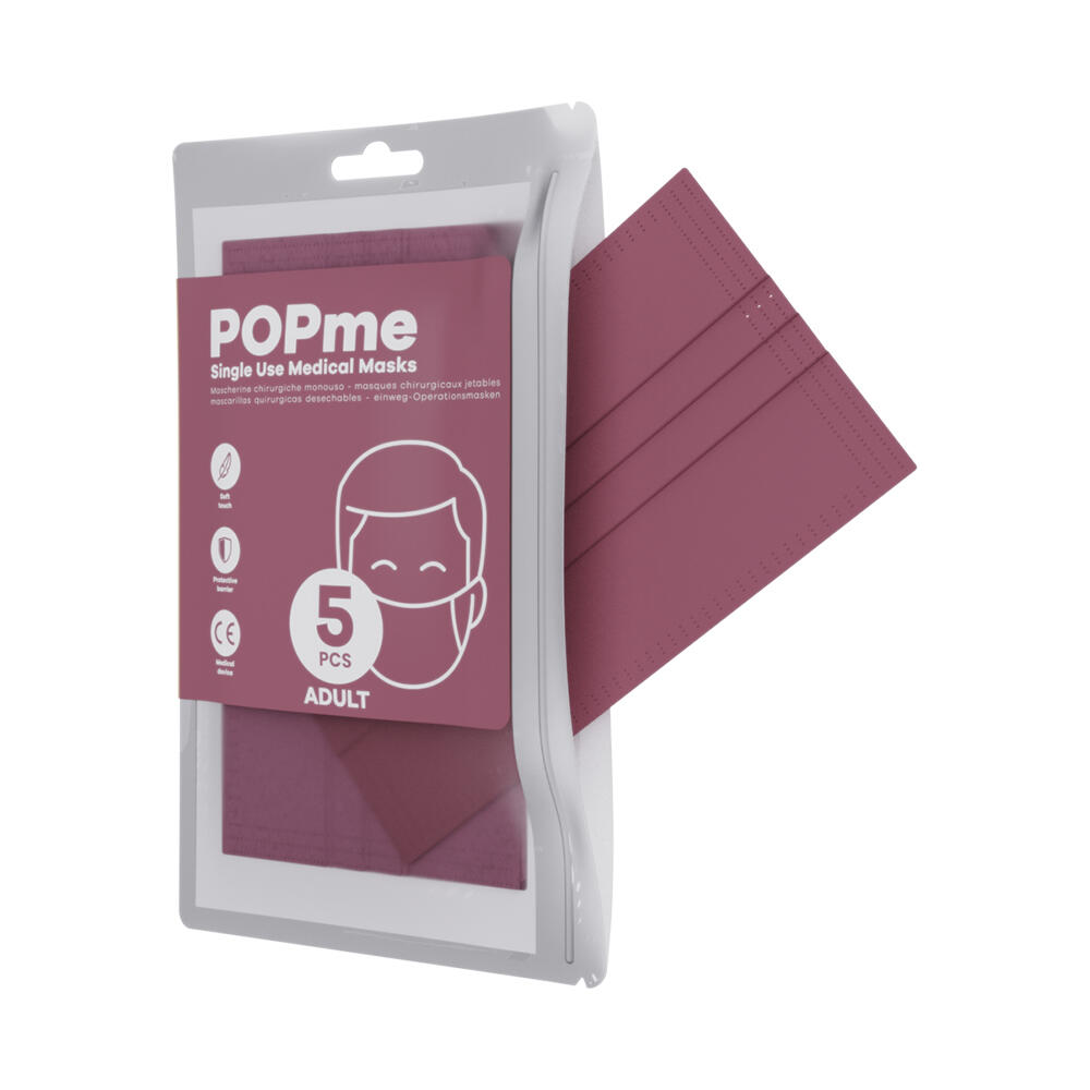 Máscaras adulto POPme 5x tinto 2/4