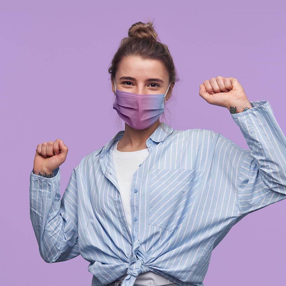 Máscaras adulto POPme 5x lavanda 3/3