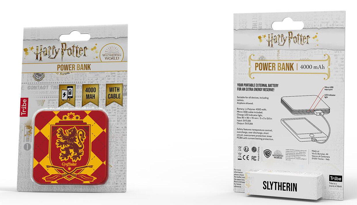 Power bank - 4000 mAh - tribe layer - harry potter slytherin - verde 5/9