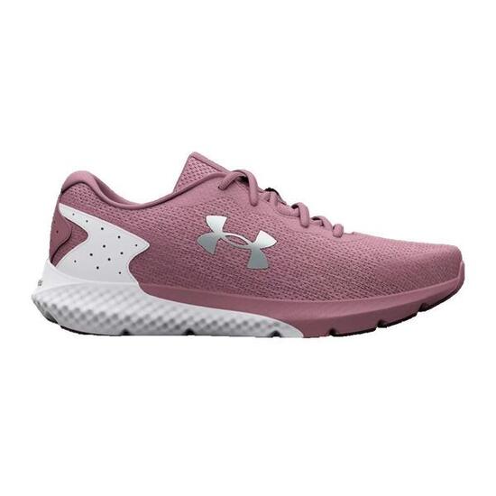 Chaussures de course Femmes Under Armour Charged Rogue 3 Knit blanc