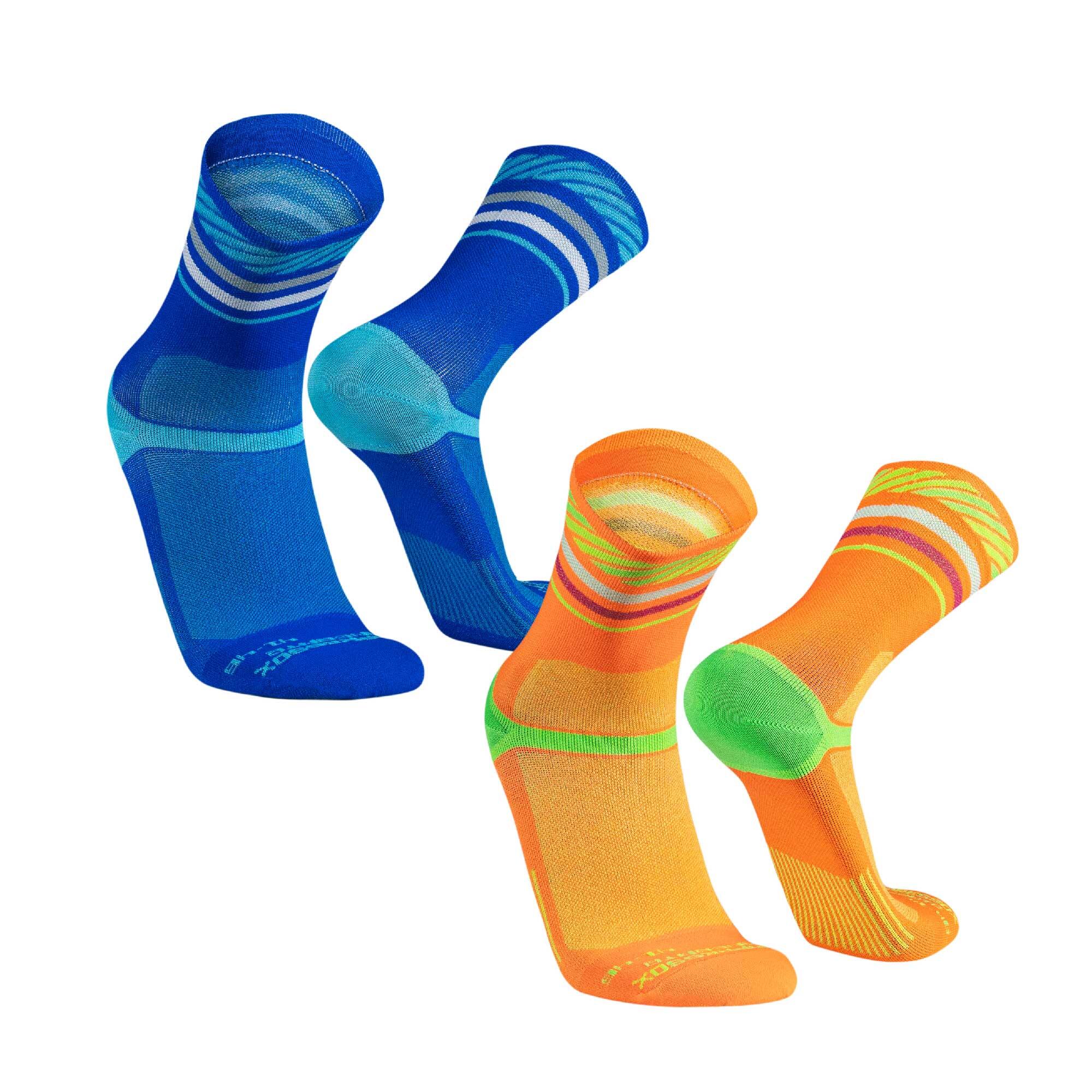 Silvera Nanotech - Chaussettes Running Compression Ultra-légères Cyclisme Tennis Padel Homme Femme - Chaussettes De Compression - Bleu - 44 L - Decathlon