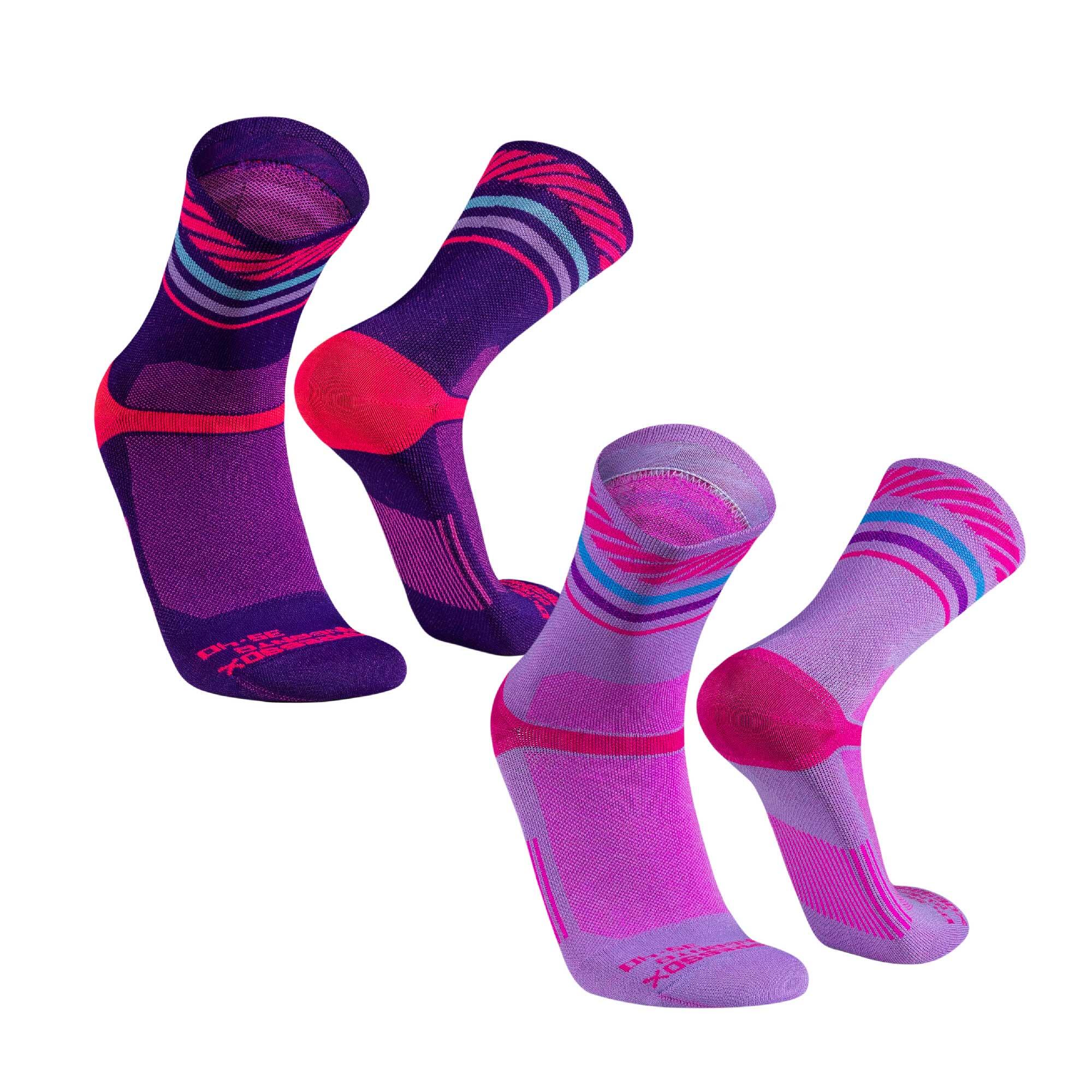 Silvera Nanotech - Chaussettes Running Compression Ultra-légères Cyclisme Tennis Padel Homme Femme - Chaussettes De Compression - Violet - 44 L - Decathlon