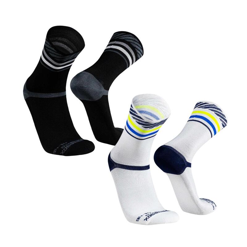 Chaussettes De Cyclisme Et Running NORTEI - Rembourrées, Respirantes - Hommes Et Femmes - Pour Sport Intense