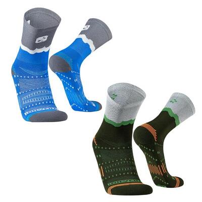 Compressiekousen hardlopen heren dames fietssokken marathon tennis yoga sport