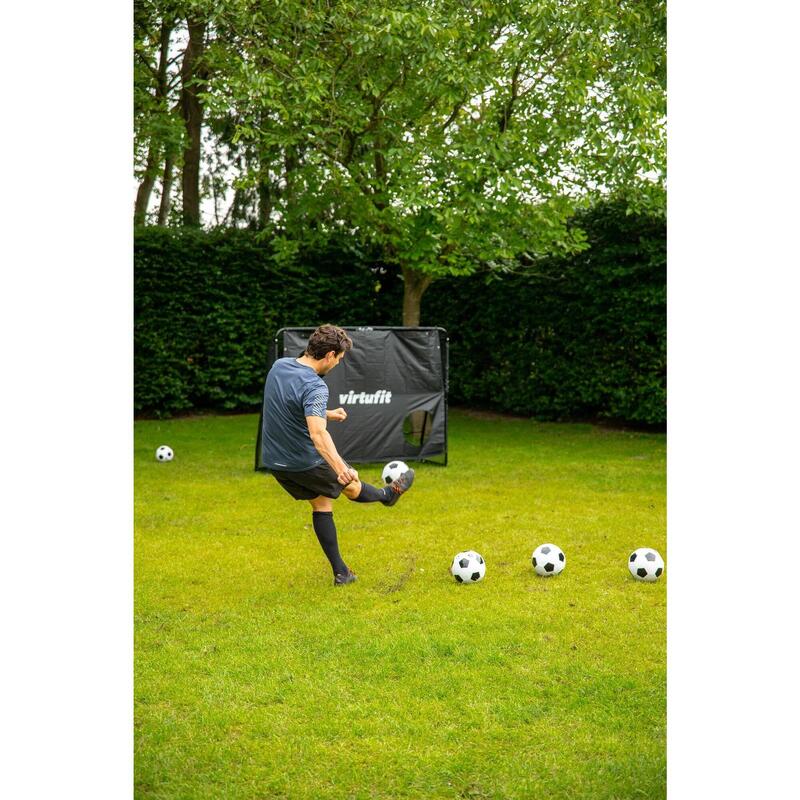 Poarta de fotbal VirtuFit Football Goal cu tinte de antrenament 170 x 110 cm