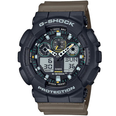 Herrenuhr Casio GA-100TU-1A3ER, Quartz, 51mm, 20ATM