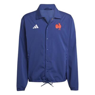 Adidas frankrijk rugby heritage lange mouw jack donkerblauw ffr
