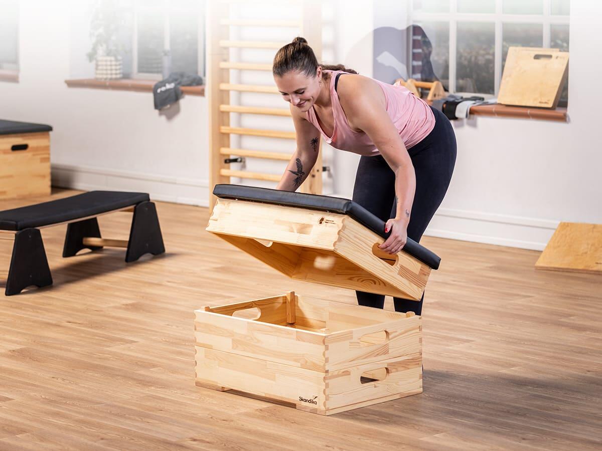 Boîte plyométrique Vira - plinth 3 éléments bois massif - fabriqué en Allemagne 5/8