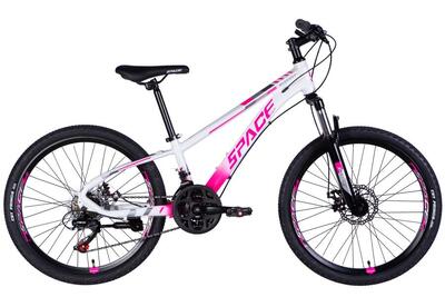 Kinderfiets mercury aluminium 24″, 120-150 cm, 21 versnellingen, wit/roze