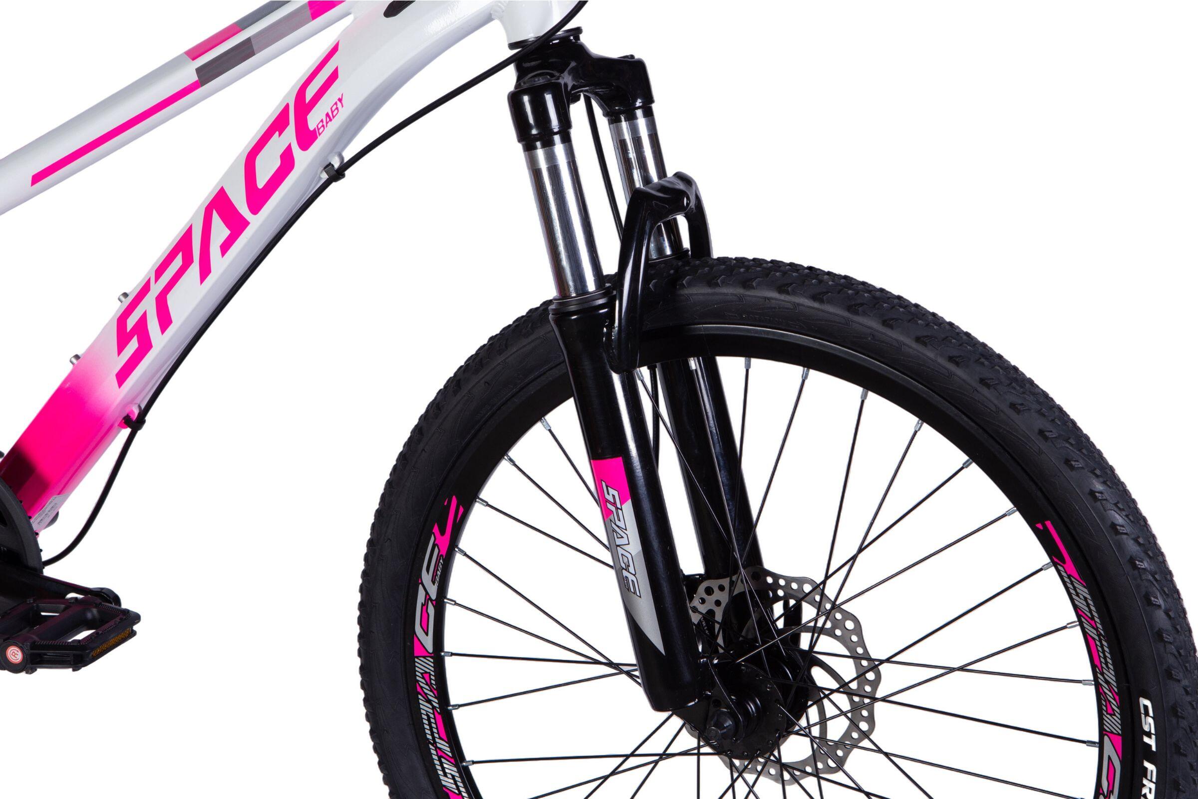 Vélo enfant 24″ Mercury Ultra aluminium 21 vitesses 130-160 blanc/rose 3/5