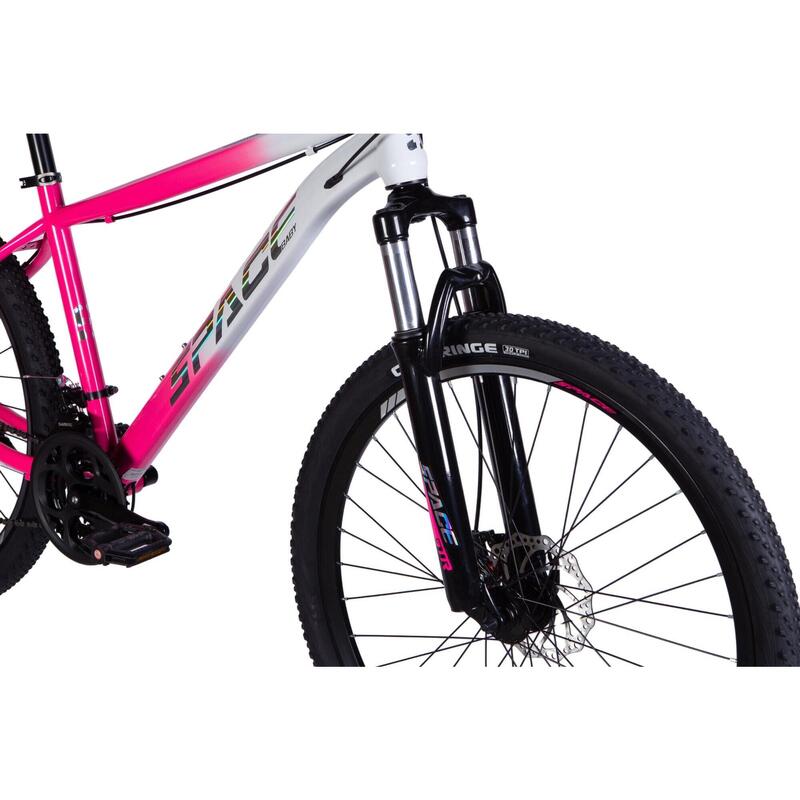 Bicicleta MTB Mars 27.5", 160-185 cm, 21 viteze, Roz/Alb