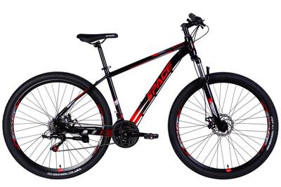 MTB Mercury Alluminio 29″. 170-195 cm. 21 velocità. Nero/Rosso