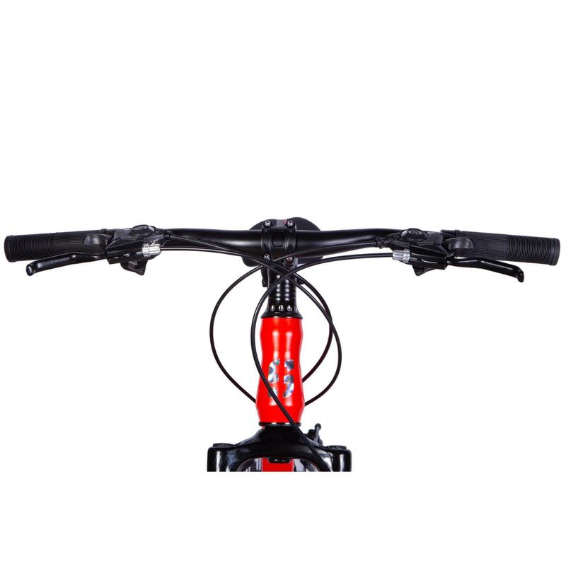 Bicicleta copii Mars 24", 130-160 cm, 21 viteze, Rosu/Negru