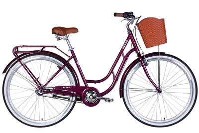 Bicicletta Retro 28″. 3 velocità. 160-195 cm. Viola