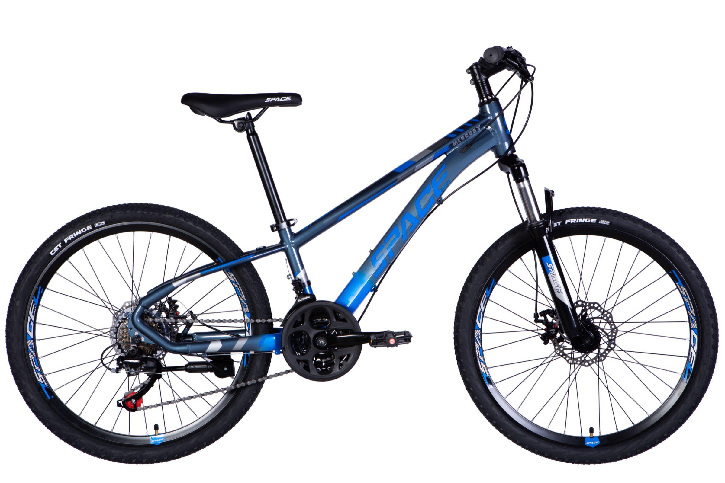 MERCURY Kinderfahrrad Mercury Aluminium 24″, 120-150 cm, 21 Gänge, Blau/Grau