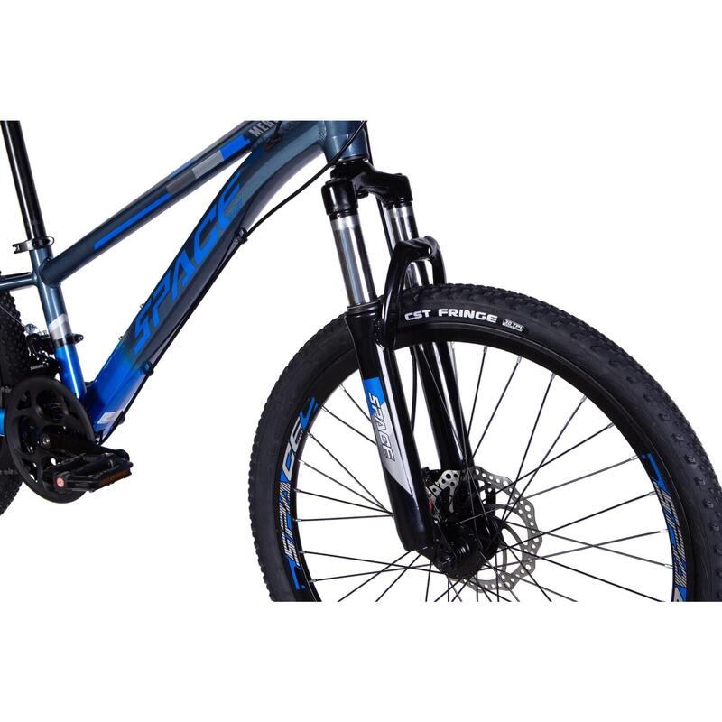Bicicleta copii Mercury Aluminiu 24", 120-150 cm, 21 viteze, Albastru/Gri