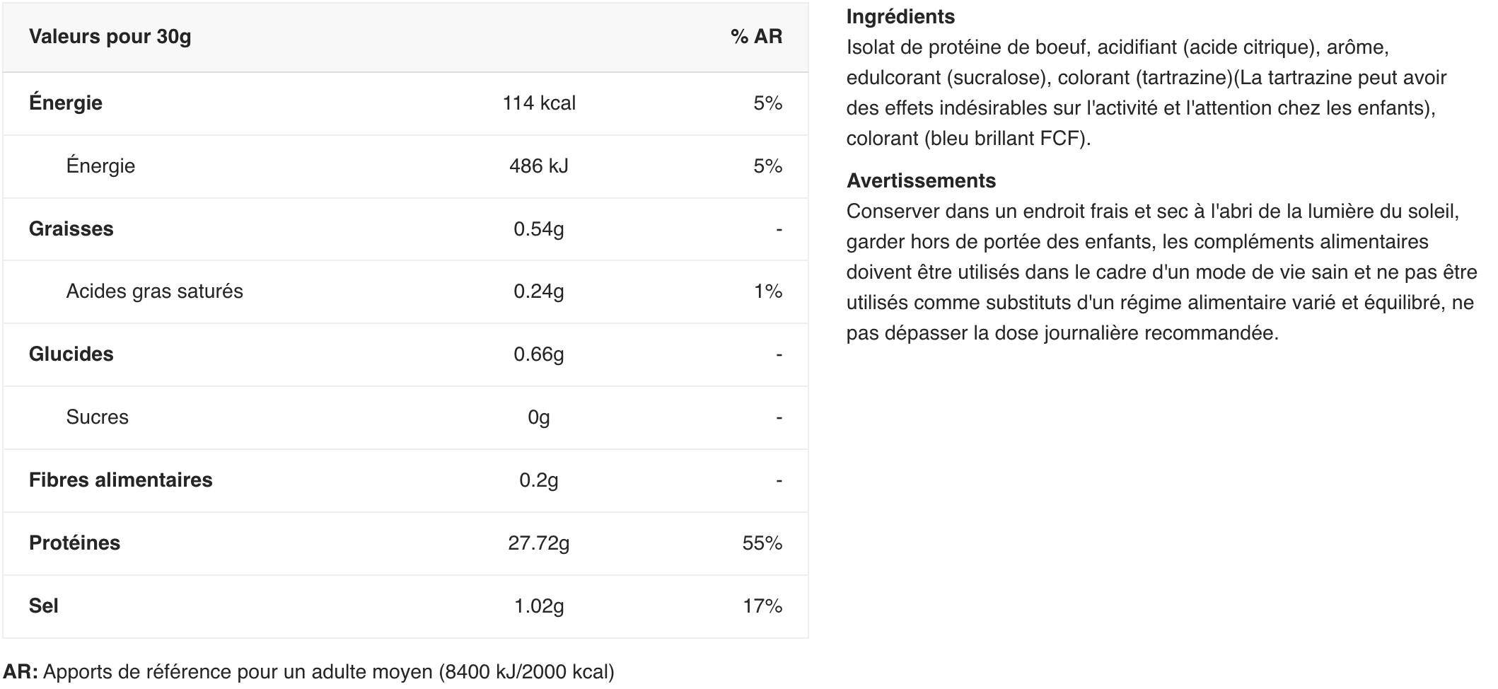 Protéine de bœuf - Beef-XP Clear Beef Protein - Torsion d'Agrumes 2/3