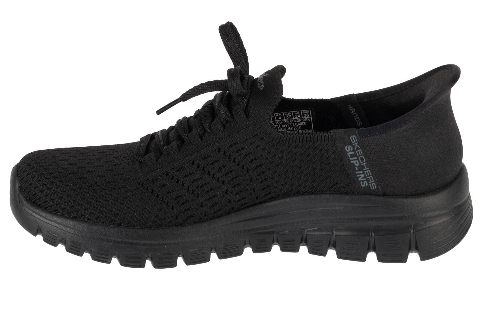 Baskets noires femme Skechers Graceful First Blush Textile 2/4
