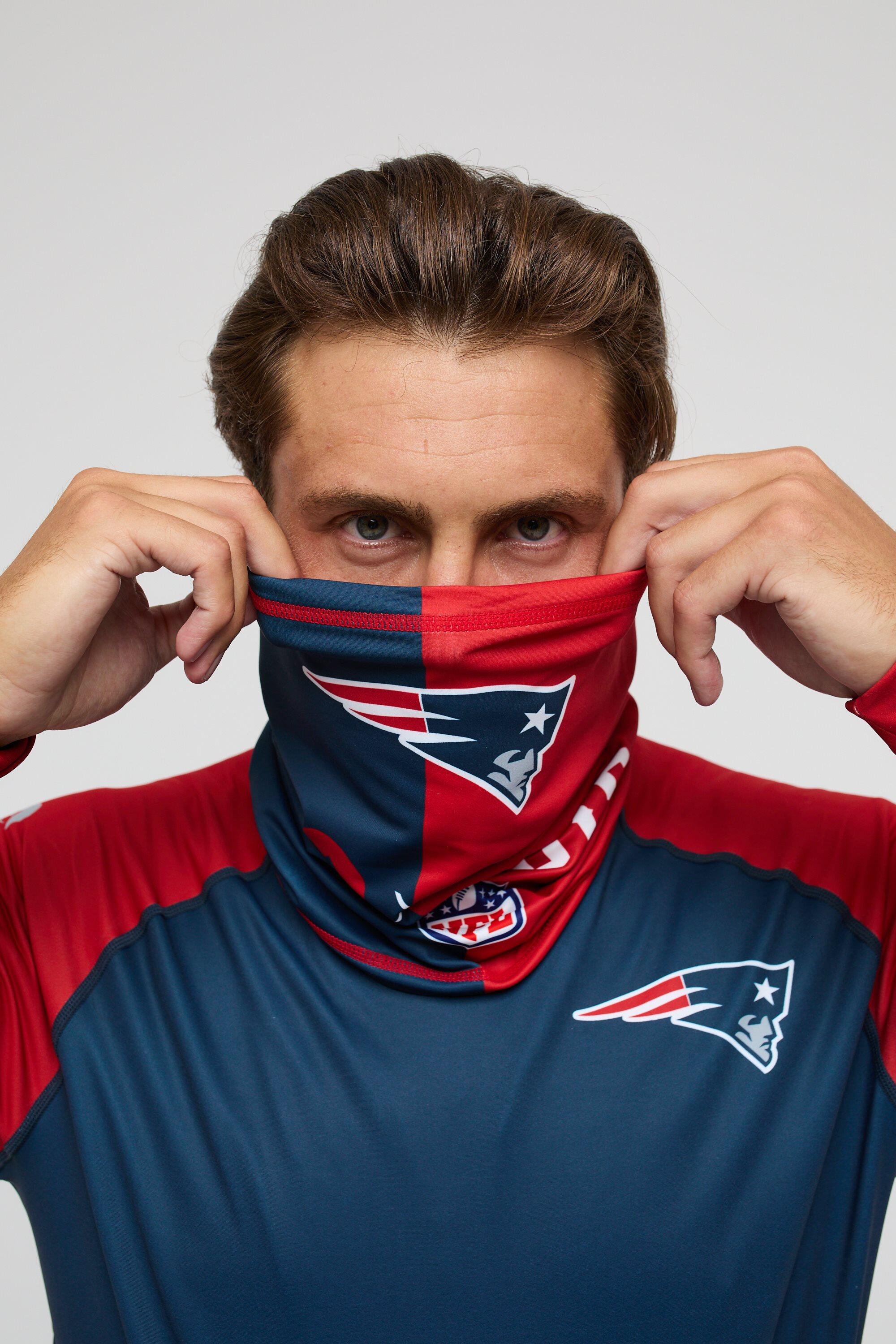 OOSC Scaldacollo New England Patriots NFL in Poliestere Elasticizzato Blu/Rosso