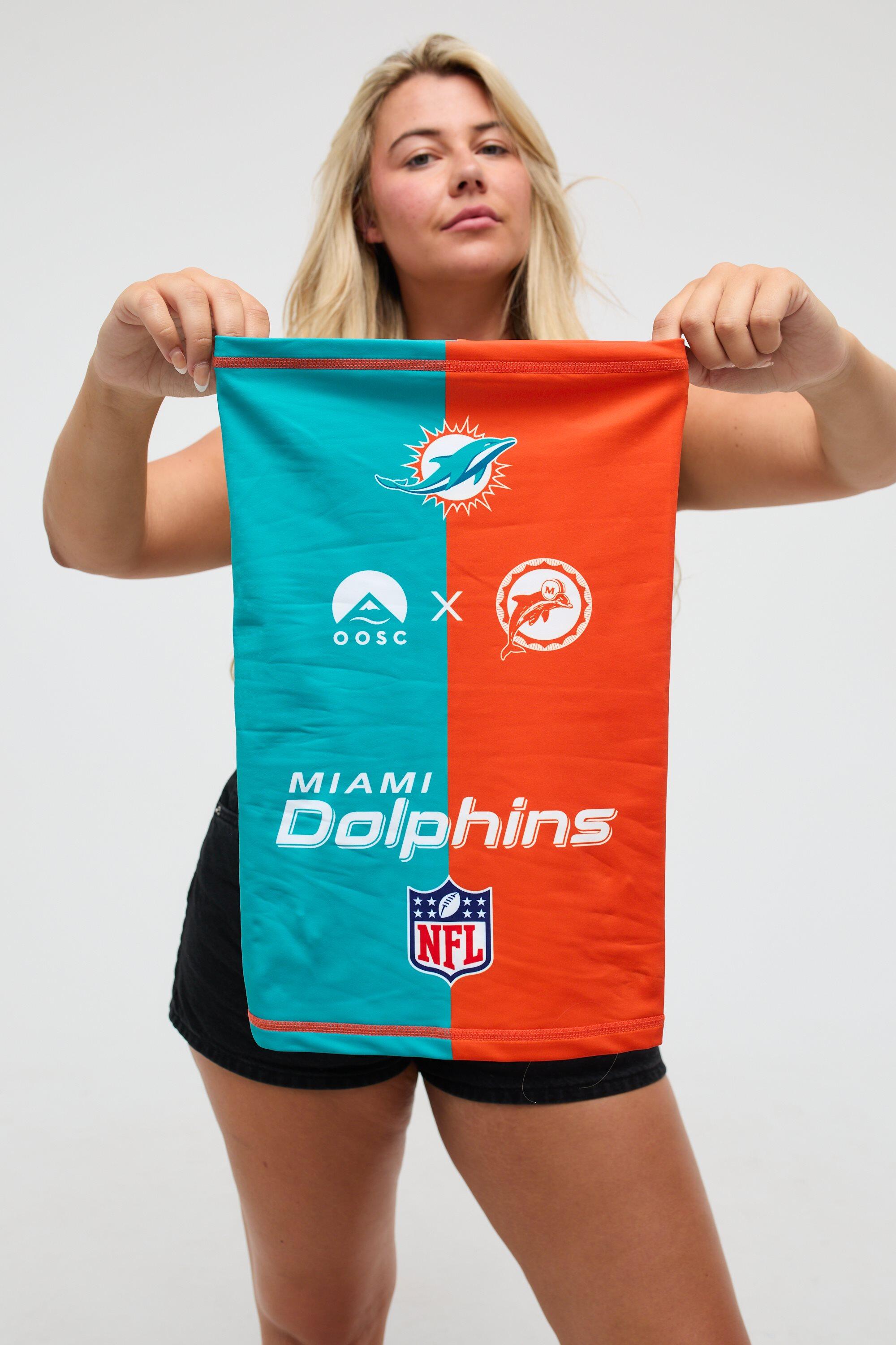 Scaldacollo ufficiale Miami Dolphins in poliestere elasticizzato, traspirante 3/4